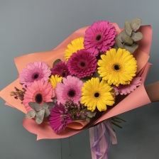 Букет к 14 февраля &quot;Герберный&quot;