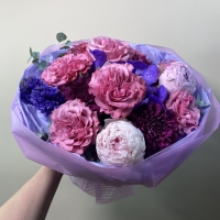 Букет к 14 февраля &quot;Пионовый&quot;