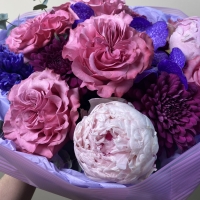 Букет к 14 февраля &quot;Пионовый&quot;