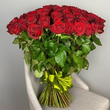 101 красная роза 60 см.