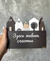 Ключница &quot;Здесь живет счастье&quot;