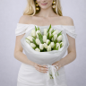 Акция! Букет из 25 белых тюльпанов