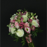 Букет невесты с розой и эустомой
