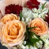 Букет с герберами, хризантемами и розами