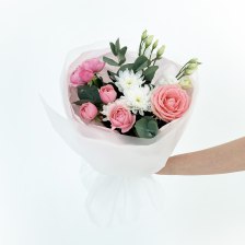 Букет сборный из хризантемы и розы