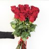 Букет из 15 красных роз 80 см по акции
