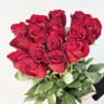 Букет из 15 красных роз 80 см по акции