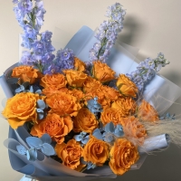 Букет к 14 февраля &quot;Яркость&quot;