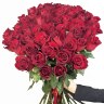 Букет из 51 красной розы 80 см по акции